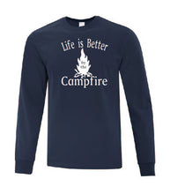 Load image into Gallery viewer, Life Is Better By The Campfire White Letters Long Sleeves
