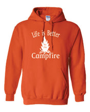 Load image into Gallery viewer, Life Is Better By The Campfire Youth Hoodies White Letters
