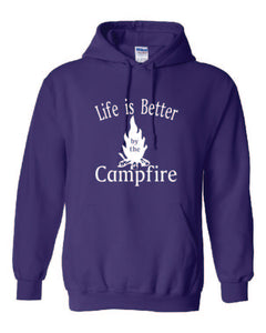 Life Is Better By The Campfire Hoodies White Letters