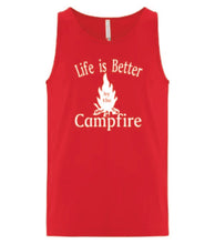 Load image into Gallery viewer, Life Is Better By The Campfire Tanks White Letters
