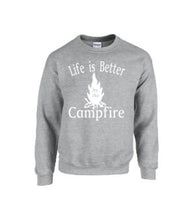 Load image into Gallery viewer, Life Is Better By The Campfire Crewnecks White Letters
