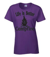 Load image into Gallery viewer, Life Is Better By The Campfire Ladies T-shirts
