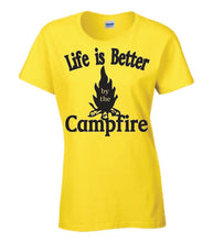 Load image into Gallery viewer, Life Is Better By The Campfire Ladies T-shirts
