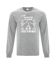 Load image into Gallery viewer, It&#39;s all Fun and Games White Letters Long Sleeves
