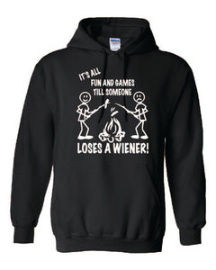 It's all Fun and Games Hoodie White Letters