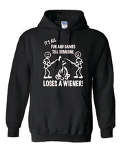 Load image into Gallery viewer, It&#39;s all Fun and Games Youth Hoodie White Letters

