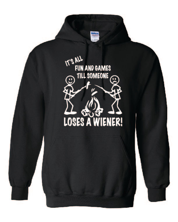 It's all Fun and Games Youth Hoodie White Letters
