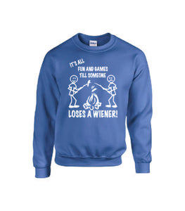 It's all Fun and Games Crewnecks White Letters