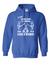 Load image into Gallery viewer, It&#39;s all Fun and Games Youth Hoodie White Letters
