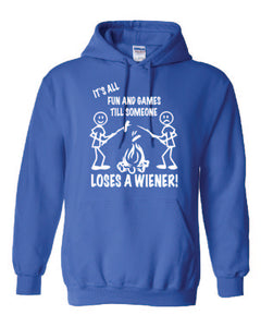It's all Fun and Games Youth Hoodie White Letters