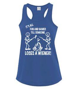 It's all Fun and Games Ladies Tanks White Letters