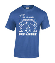 Load image into Gallery viewer, It&#39;s all Fun and Games Youth T-shirts White Letters
