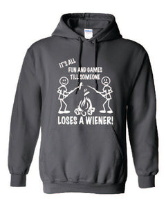 It's all Fun and Games Hoodie White Letters