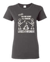 Load image into Gallery viewer, It&#39;s all Fun and Games Ladies T-shirts White Letters
