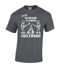 Load image into Gallery viewer, It&#39;s all Fun and Games Youth T-shirts White Letters
