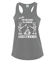 Load image into Gallery viewer, It&#39;s all Fun and Games Ladies Tanks White Letters
