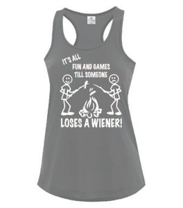 It's all Fun and Games Ladies Tanks White Letters