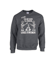 Load image into Gallery viewer, It&#39;s all Fun and Games Crewnecks White Letters
