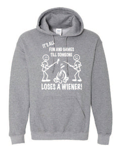 It's all Fun and Games Youth Hoodie White Letters