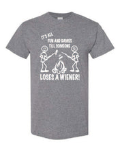 Load image into Gallery viewer, It&#39;s all Fun and Games Youth T-shirts White Letters
