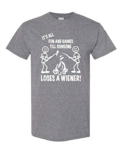 It's all Fun and Games Youth T-shirts White Letters
