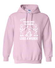 Load image into Gallery viewer, It&#39;s all Fun and Games Youth Hoodie White Letters
