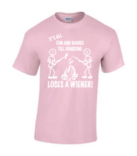 Load image into Gallery viewer, It&#39;s all Fun and Games Youth T-shirts White Letters
