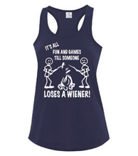 Load image into Gallery viewer, It&#39;s all Fun and Games Ladies Tanks White Letters
