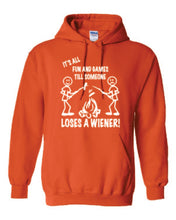 Load image into Gallery viewer, It&#39;s all Fun and Games Hoodie White Letters

