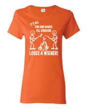 Load image into Gallery viewer, It&#39;s all Fun and Games Ladies T-shirts White Letters
