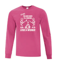 Load image into Gallery viewer, It&#39;s all Fun and Games White Letters Long Sleeves
