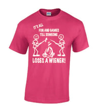 Load image into Gallery viewer, It&#39;s all Fun and Games Youth T-shirts White Letters
