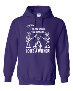 It's all Fun and Games Youth Hoodie White Letters