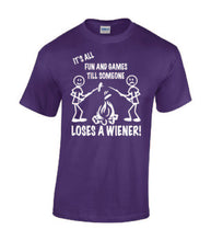 Load image into Gallery viewer, It&#39;s all Fun and Games T-shirts White Letters
