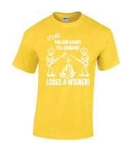 Load image into Gallery viewer, It&#39;s all Fun and Games Youth T-shirts White Letters
